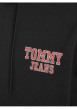 Thumbnail Sweat en coton biologique noir uni avec logo de la marque sur la manche gauche - Image 5