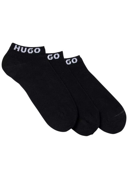 Lot de 3 paires de chaussettes en coton mélangé noires unies