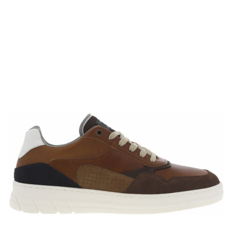 Sneakers en cuir marron à semelle...