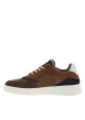 Thumbnail Sneakers en cuir marron à semelle semi-compensée blanche et lacets plats - Image 3