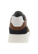 Thumbnail Sneakers en cuir marron à semelle semi-compensée blanche et lacets plats - Image 4