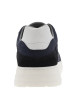 Thumbnail Sneakers en cuir marine à semelle semi-compensée blanche et lacets plats - Image 6