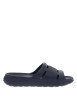 Thumbnail Claquettes bleues à semelle plateforme grainée avec nom de la marque débossé