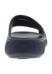 Thumbnail Claquettes bleues à semelle plateforme grainée avec nom de la marque débossé - Image 6