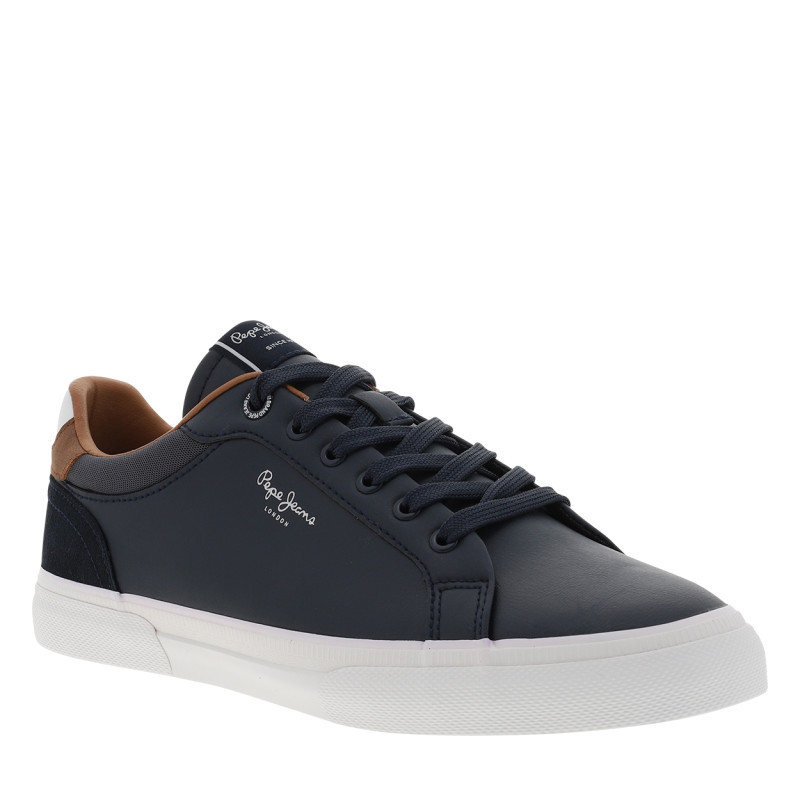 Pepe Jeans - Tennis Bleu Marine Avec Un Talon Plat Et Munies D'une Fermeture à Lacets - Bleu Foncé