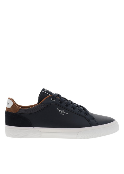Tennis bleu marine avec un talon plat et munies...