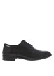 Thumbnail Derbies en cuir noir à bout pointu, talon décroché bas et lacets ronds enduis