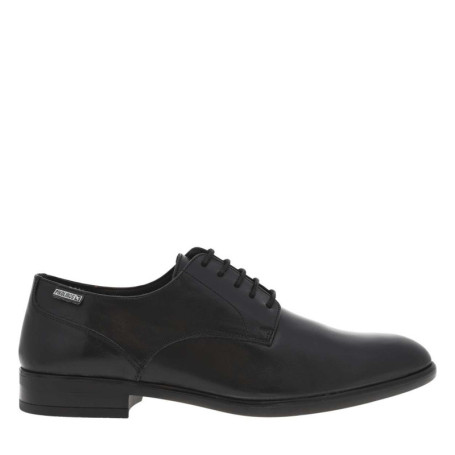Derbies en cuir noir à bout pointu, talon...