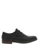Thumbnail Derbies en cuir noir à talon aspect boisé décroché bas et à lacets ronds enduis