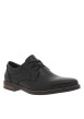 Thumbnail Derbies en cuir noir à talon aspect boisé décroché bas et à lacets ronds enduis - Image 2