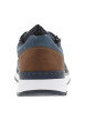 Thumbnail Baskets basses en cuir marineavec lacets plats et zip sur le côté extérieur - Image 4