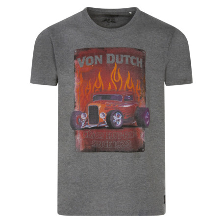 T-shirt en coton gris avec grosse impression à...