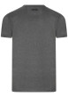 Thumbnail T-shirt en coton gris avec grosse impression à coupe droite et col rond - Image 2