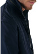 Thumbnail Blouson zippé marine uni avec une coupe droite et un col montant - Image 6