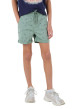 Thumbnail Short chino en coton kaki avec imprimé micro-palmiers marine et coupe courte - Image 2