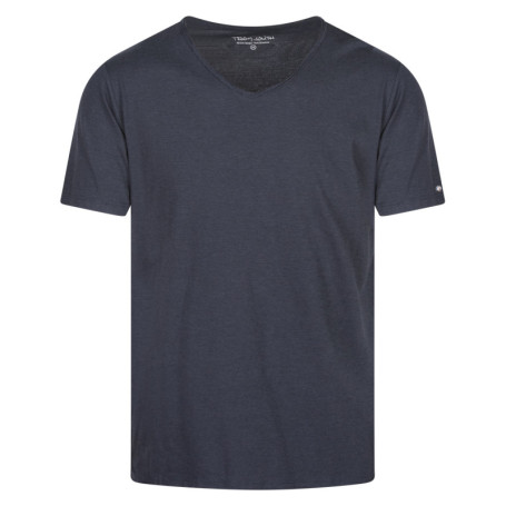 T-shirt marine chiné avec une coupe droite un...