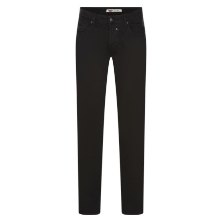 Jean noir uni en coton avec 5 poches et un...