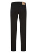 Thumbnail Jean noir uni en coton avec 5 poches et un bouton noir au niveau de la taille - Image 2