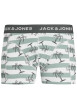 Thumbnail Lot de 3 Boxers classiques en coton multicolore uni avec imprimé rayures - Image 3