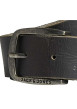 Thumbnail Ceinture Paul en cuir chocolat unie avec un effet légèrement usé - Image 3