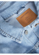 Thumbnail Blouson en Jean en coton bleu uni coupe droite col français avec poche poitrine - Image 6