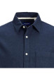 Thumbnail Chemise marine unie coupe regular avec col français et poche plaquée poitrine - Image 3