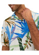 Thumbnail Chemise blanche imprimé coupe regular fit avec col cubain et imprimé floral - Image 2
