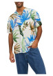 Thumbnail Chemise blanche imprimé coupe regular fit avec col cubain et imprimé floral - Image 6