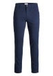 Thumbnail Pantalon Chino en coton marine uni coupe slim et poches droites à l'arrière - Image 7