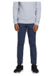 Thumbnail Pantalon Chino en coton marine uni coupe slim et poches droites à l'arrière - Image 9
