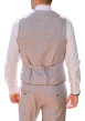 Thumbnail Veste blazer complet rose unie coupe ajustée avec un col cubain - Image 4