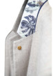 Thumbnail Blazer beige uni coupe ajustée avec un col cubain et des poches latérales - Image 3