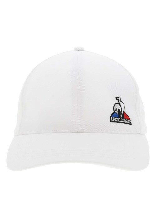 Casquette en coton blanche unie avec logo de la marque brodé
