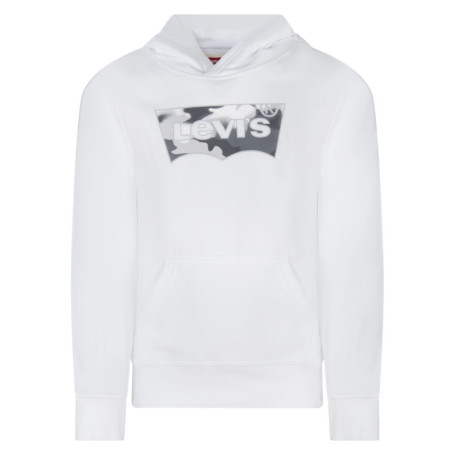 Sweat blanc uni avec logo de la marque en...