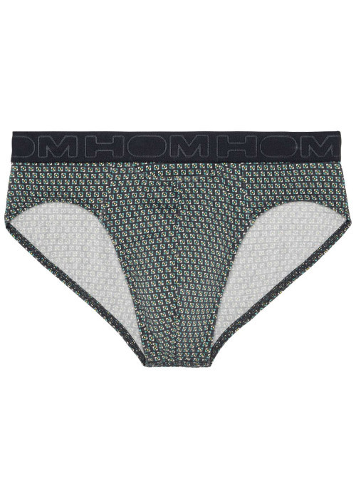 Slip marine imprimé géométrique à coupe fermée et ceinture élastiquée