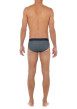 Thumbnail Slip marine imprimé géométrique à coupe fermée et ceinture élastiquée - Image 2