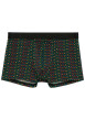 Thumbnail Boxer noir imprimé géométrique à coupe fermée et ceinture élastiquée
