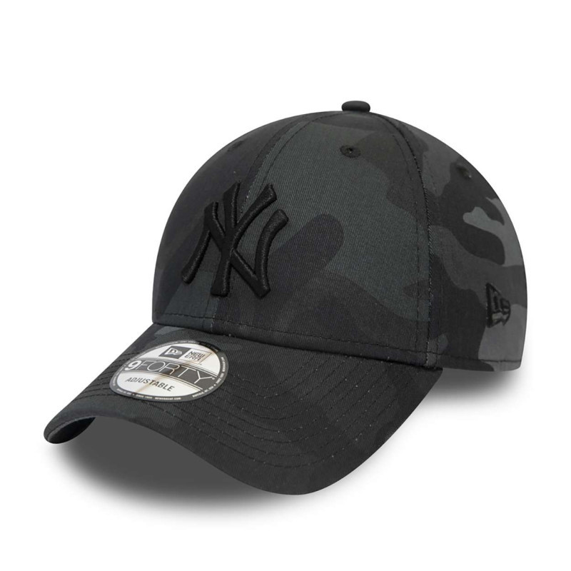 New Era - Casquette Anthracite à Motif Camouflage, En Coton, New York Yankees 9forty - New Era - Casquette Anthracite à Motif Camouflage, En Coton, New York Yankees 9forty -