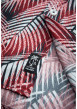 Thumbnail Chemise rouge en coton imprimée de palme, coupe ajustée col américain et à manches courtes - Image 4