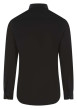 Thumbnail Chemise noire unie à coupe ajustée col italien et à manches longues - Image 2