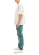 Thumbnail Pantalon cargo en coton vert uni à coupe droite et taille intermédiaire - Image 3