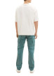 Thumbnail Pantalon cargo en coton vert uni à coupe droite et taille intermédiaire - Image 4
