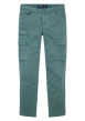 Thumbnail Pantalon cargo en coton vert uni à coupe droite et taille intermédiaire - Image 6