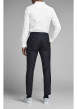 Thumbnail Chemise blanche unie à coupe ajustée col italien et à manches longues - Image 2