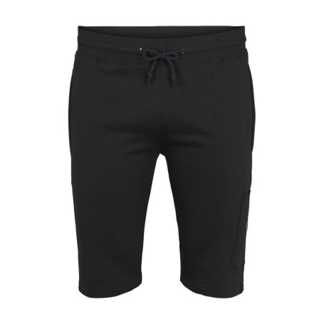 Short Jogging en coton noir uni en éponge non...