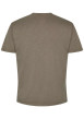 Thumbnail T-shirt en coton de jersey flammé kaki uni col tunisien et à manches courtes - Image 2