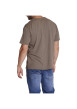 Thumbnail T-shirt en coton de jersey flammé kaki uni col tunisien et à manches courtes - Image 6