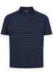 Thumbnail Polo en coton marine rayé col uni à 2 boutons et à manches courtes