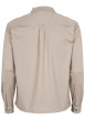 Thumbnail Surchemise en coton beige unie col italien et à manches longues - Image 2