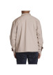 Thumbnail Surchemise en coton beige unie col italien et à manches longues - Image 5